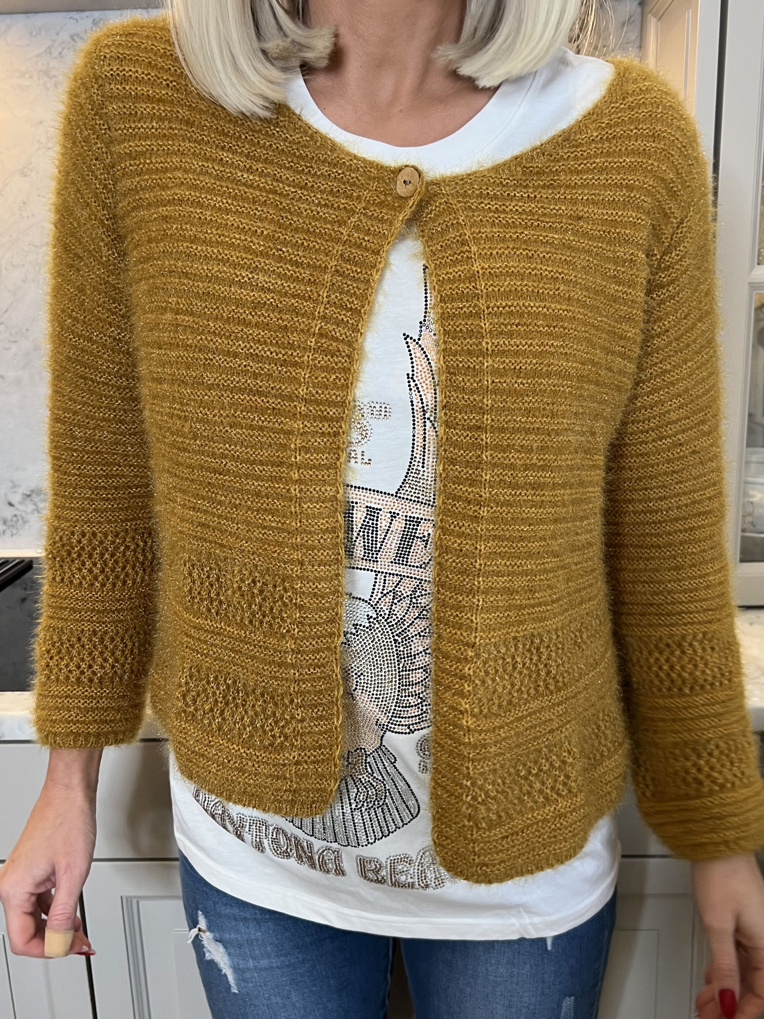 Melly - Blød cardigan med en knap